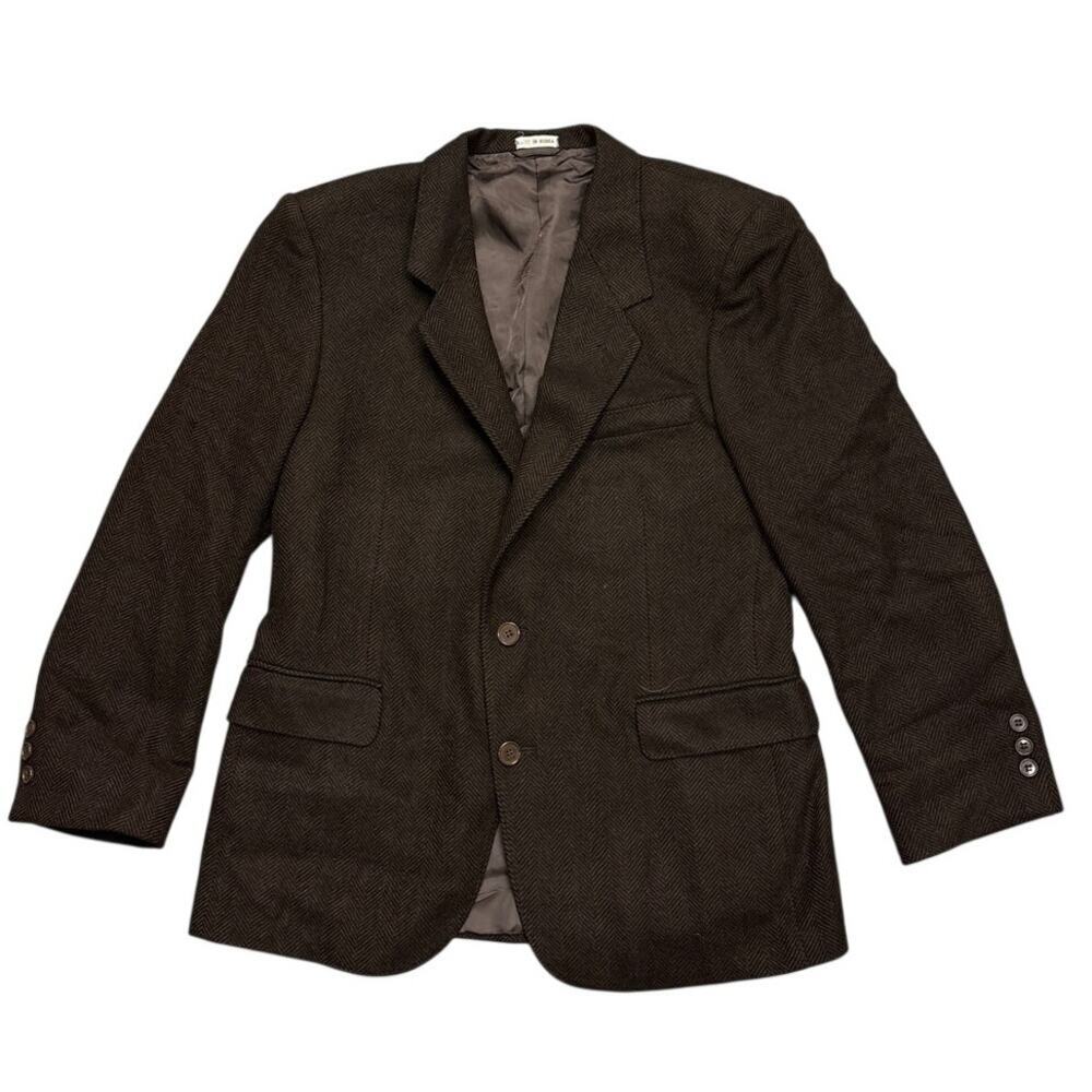 Vintage 100% Fine Cashmere Herringbone Blazer 40s